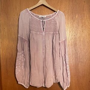Solitaire Light Pink Embroidered Blouse